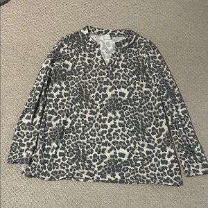 Sew In Love Leopard Print Tunic - Black and Tan